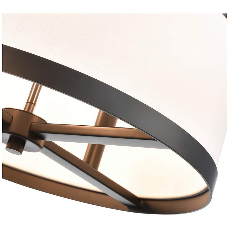Image 5 High Street 18"W 4-Light Black Pendant w/ Soft Eggshell White Hue Shade more views
