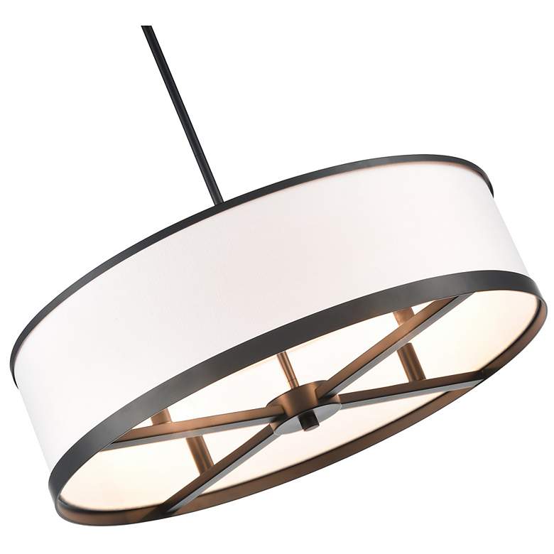 Image 4 High Street 24.02"W 4-Light Black Pendant w/ Soft Eggshell White Hue Shade more views