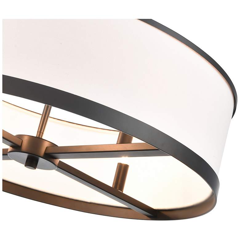 Image 5 High Street 24.02"W 4-Light Black Pendant w/ Soft Eggshell White Hue Shade more views