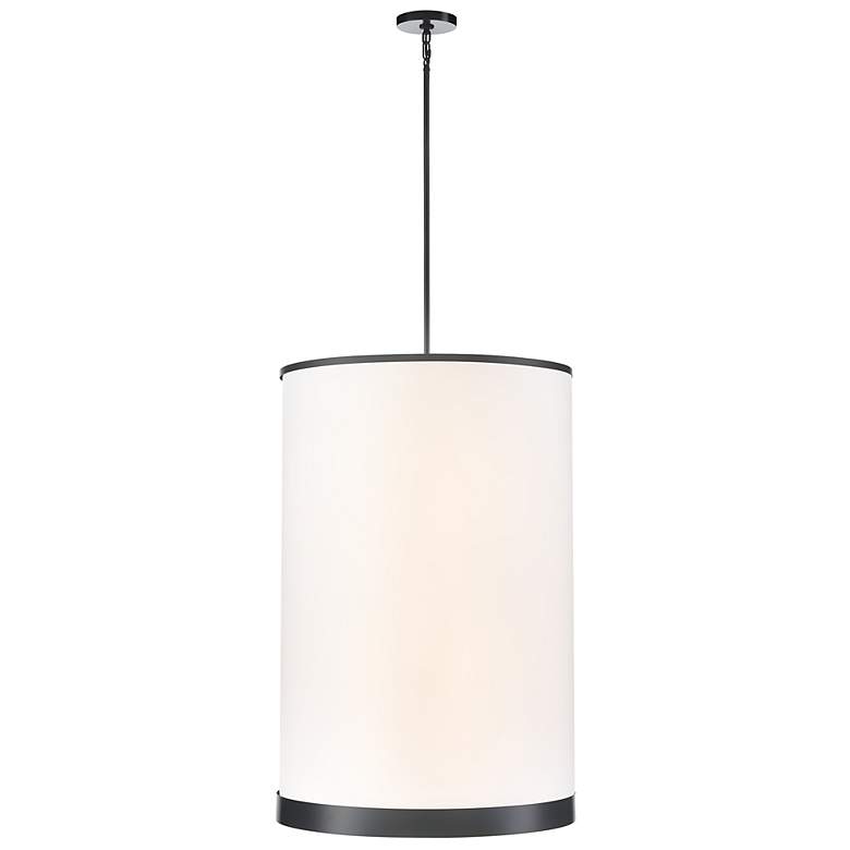 Image 3 High Street 24.02"W 8-Light Black Pendant w/ Soft Eggshell White Hue Shade more views