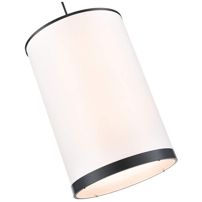 Image 4 High Street 24.02"W 8-Light Black Pendant w/ Soft Eggshell White Hue Shade more views