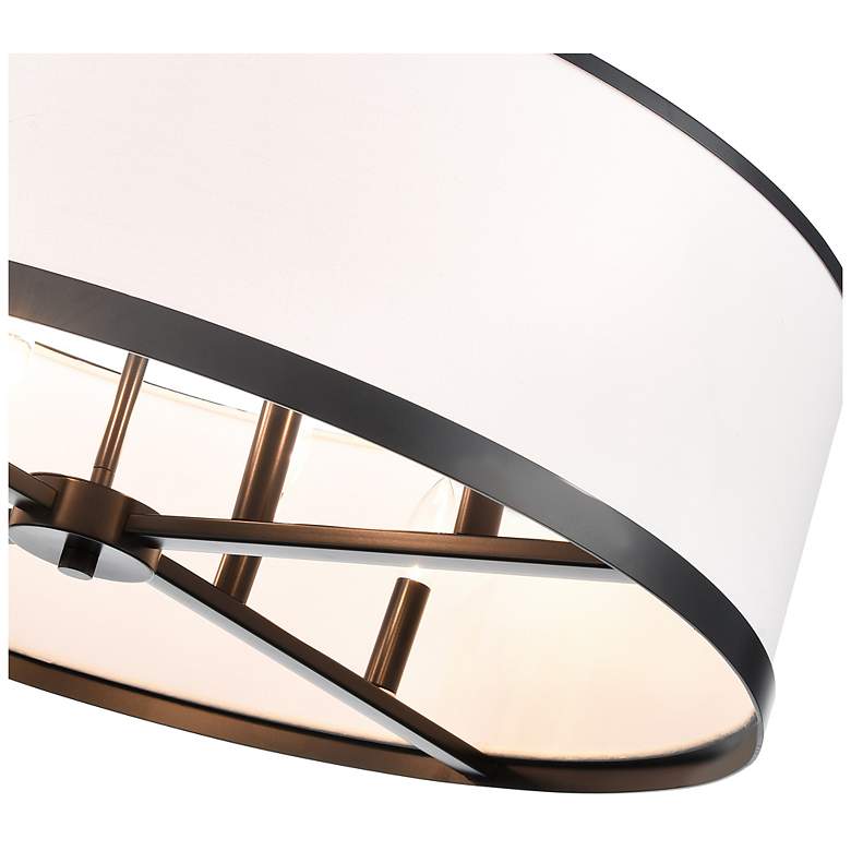 Image 5 High Street 30"W 8-Light Black Pendant w/ Soft Eggshell White Hue Shade more views