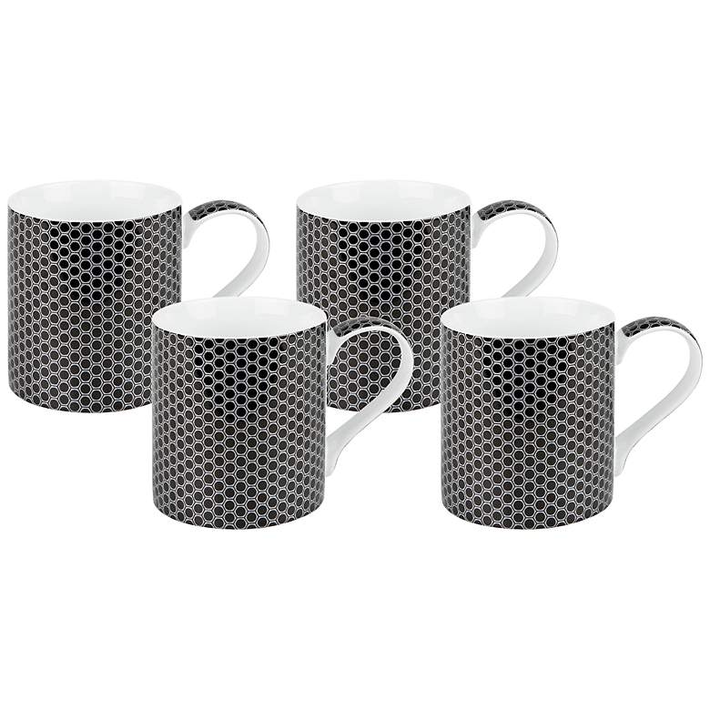 Image 1 High Tech Mesh Porcelain Mugs Set of 4