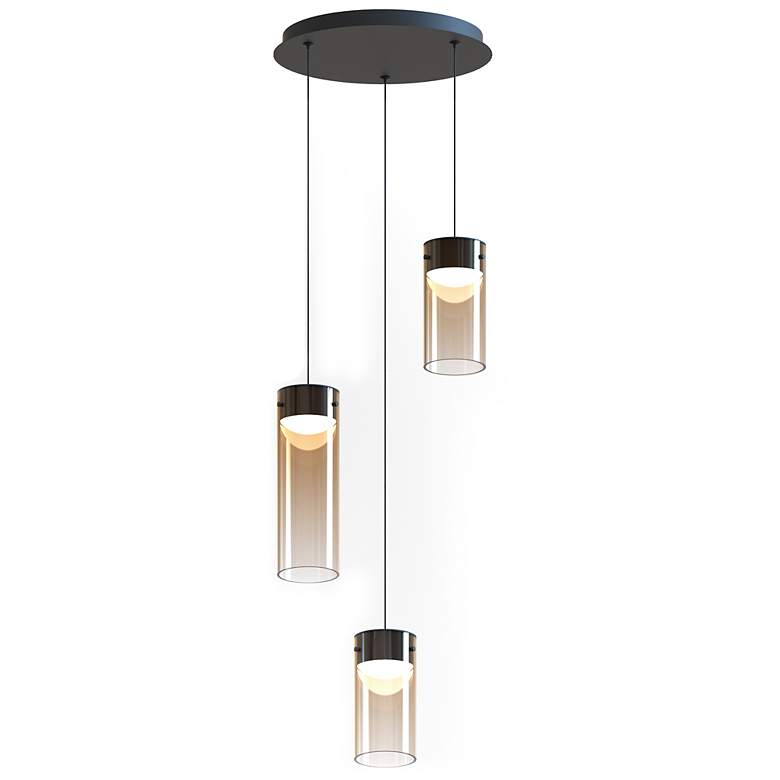 Image 2 Highball 3-Light LED Pendant Gunmetal