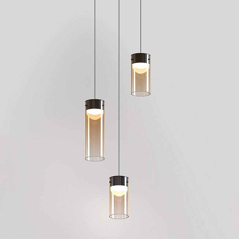 Image 1 Highball 3-Light LED Pendant Gunmetal