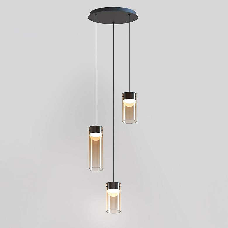 Image 3 Highball 3-Light LED Pendant Gunmetal more views