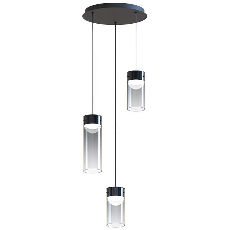 Image 2 Highball 3-Light LED Pendant Gunmetal
