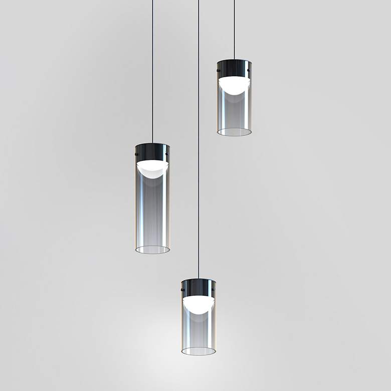 Image 1 Highball 3-Light LED Pendant Gunmetal