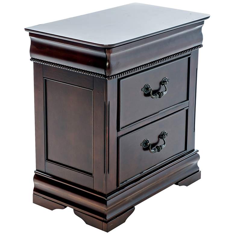 Image 1 Highclere Castle Cherry 2-Drawer Traditional Nightstand