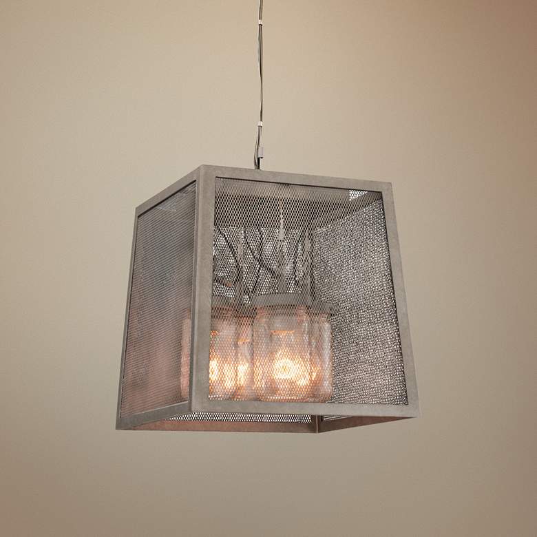 Image 1 Highland 14" Wide Hand-Forged Country Iron Pendant Light