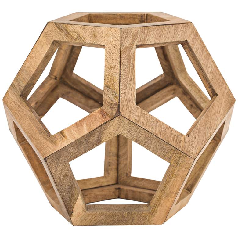 Image 1 Highland 15 inch High Mango Wood Modern Geometric Sculpture