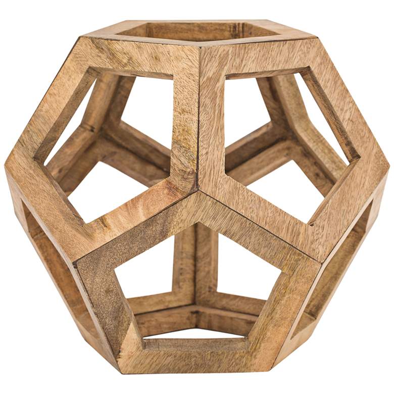 Image 1 Highland 15" High Mango Wood Modern Geometric Sculpture