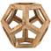 Highland 15" High Mango Wood Modern Geometric Sculpture