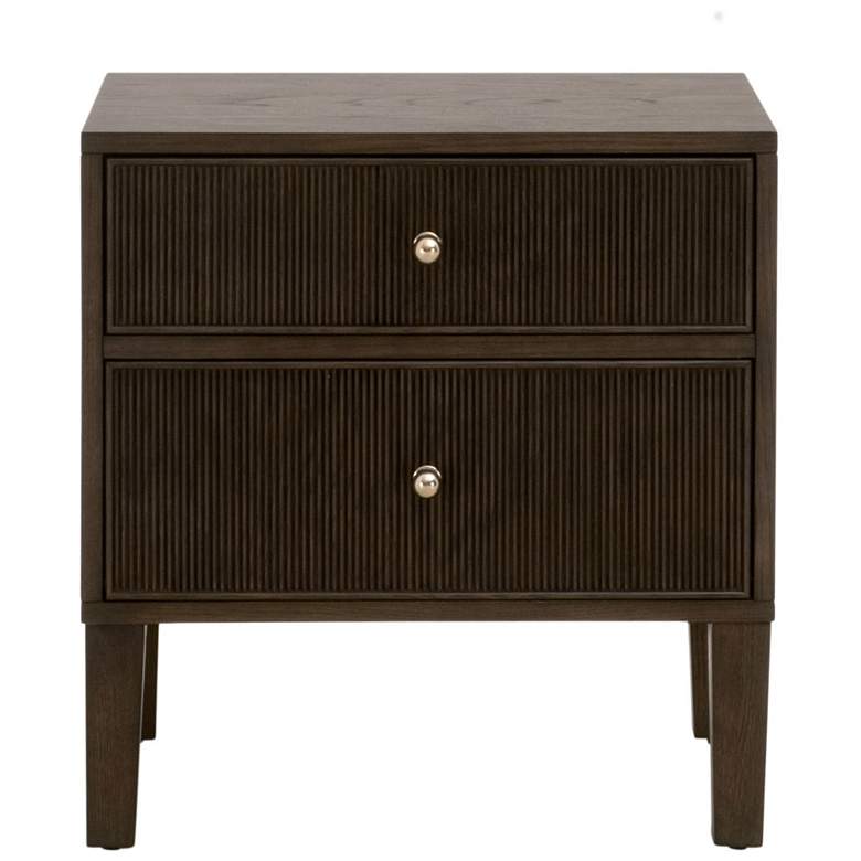 Image 1 Highland 2-Drawer Nightstand, Dutch Brown Oak