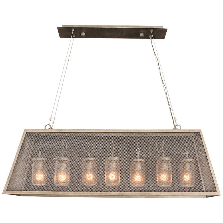 Image 2 Highland 44 inch Wide Country Iron Kitchen Island Light Pendant