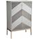 Highland 48 1/2" High Gray and Champagne Chevron 2-Door Accent Chest