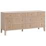 3_Highland 67 1/2" Wide Natural Oak 8-Drawer Double Dresser more views