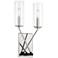 Highland Crossing 17 1/4" High Polished Nickel And Coal Wall Sconce