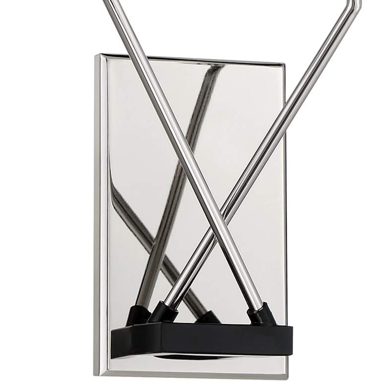 Image 3 Highland Crossing 17 1/4 inch High Polished Nickel And Coal Wall Sconce more views