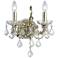 Highland Park 12 1/2"H Silver Spectra Crystal Wall Sconce