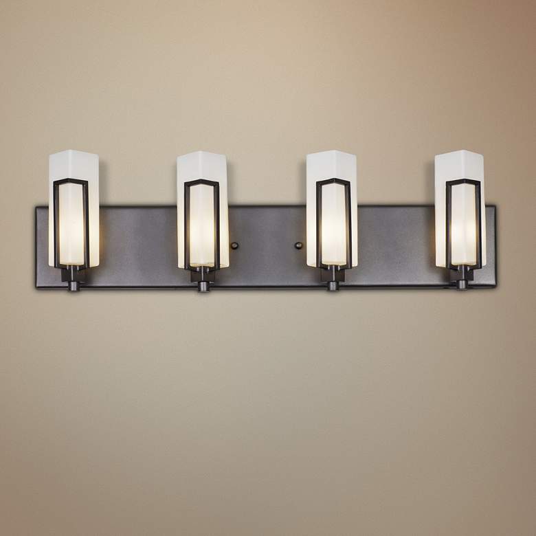Image 1 Highlander 25 1/2" High Rustic Bronze 4-Light Bath Light