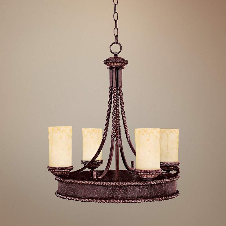 Image 1 Highlands Collection 26 1/2 inch High Round Chandelier