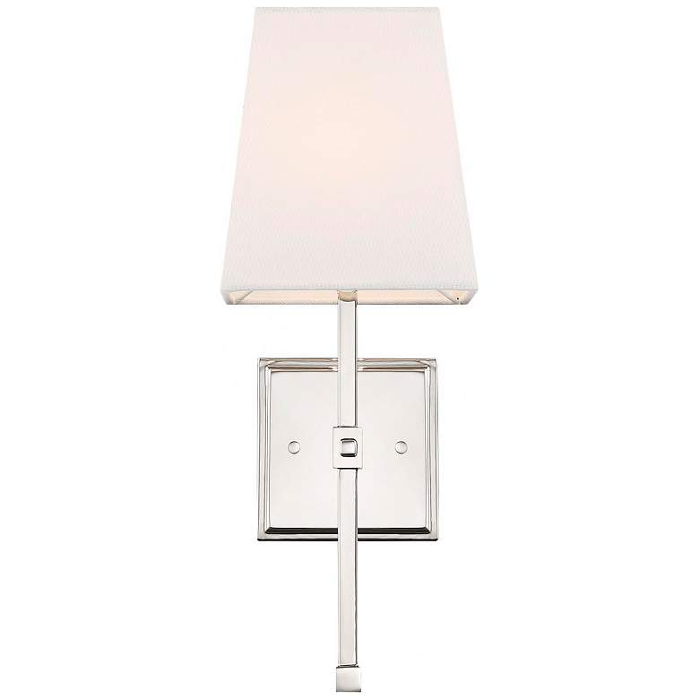 Image 4 Highline; 1 Light; Vanity; Polished Nickel Finish with White Linen Shade more views