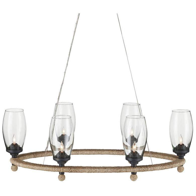 Image 1 Hightider Glass Oval Chandelier