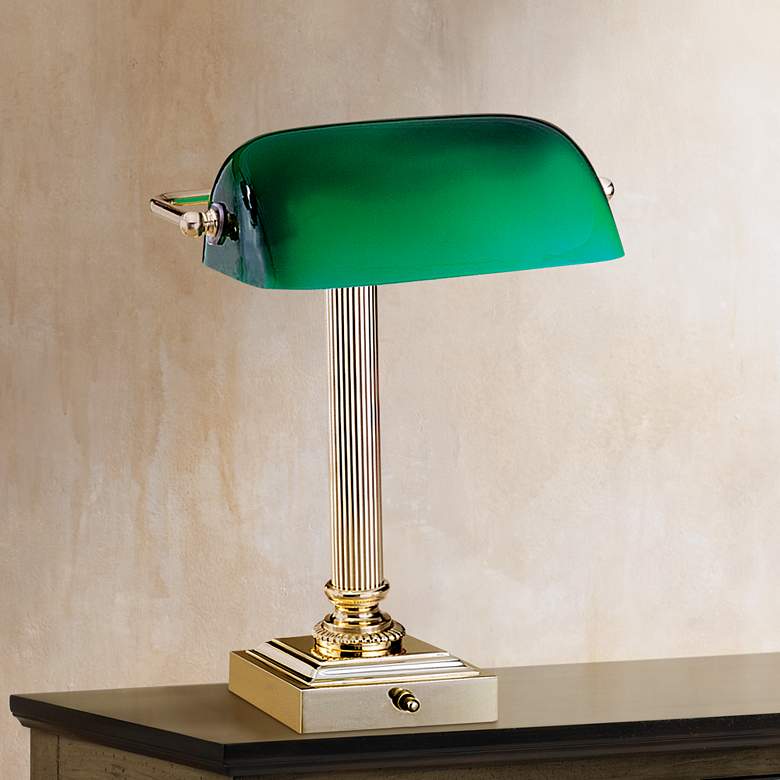 Image 1 Hightower Polished Brass Desk Lamp