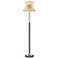 Hilary Crystal Stack Floor Lamp with Flower Shade