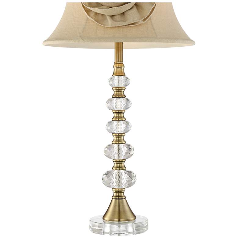 Hilary Flower Shade Crystal Column Table Lamps Set of 2 more views