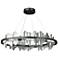 Hildene 38"W  Accented Circular Oil Rubbed Bronze Standard LED Pendant