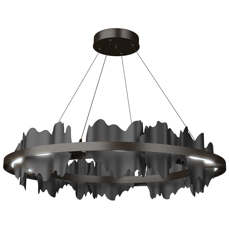 Image 1 Hildene 38"W Black Accented Circular Oil Rubbed Bronze Standard LED Pe