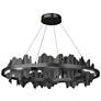 Hildene 38"W Black Accented Circular Oil Rubbed Bronze Standard LED Pe