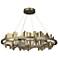 Hildene 38"W Modern Brass Accented Circular Soft Gold Standard LED Pen