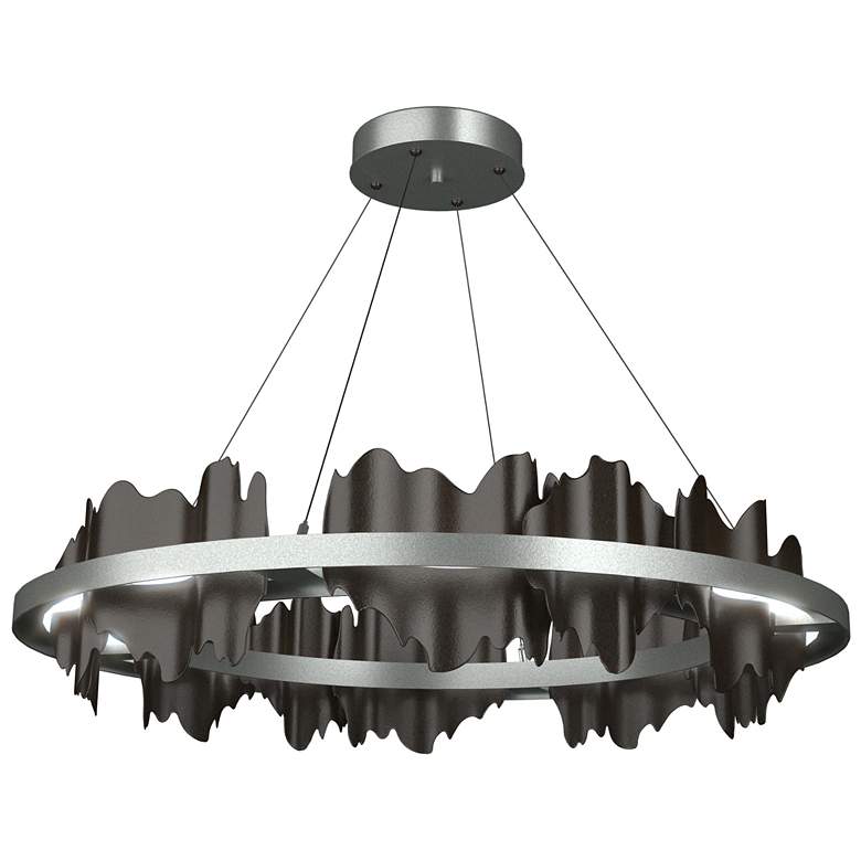 Image 1 Hildene 38 inchW Oil Rubbed Bronze Accented Circular  Standard LED Pendant