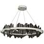 Hildene 38"W Oiled Bronze Accented Circular Sterling Standard LED Pend