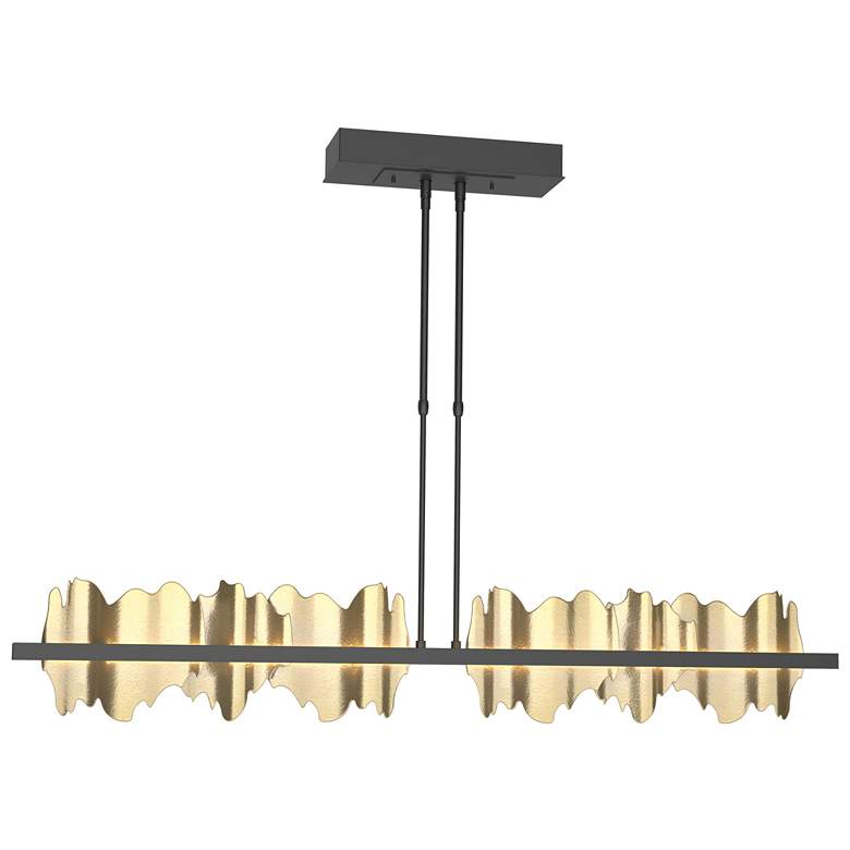 Image 1 Hildene 51.9" Wide Large Black And Modern Brass LED Pendant