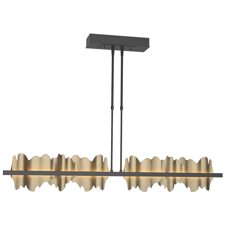 Image 1 Hildene 51.9" Wide Large Black And Soft Gold LED Pendant