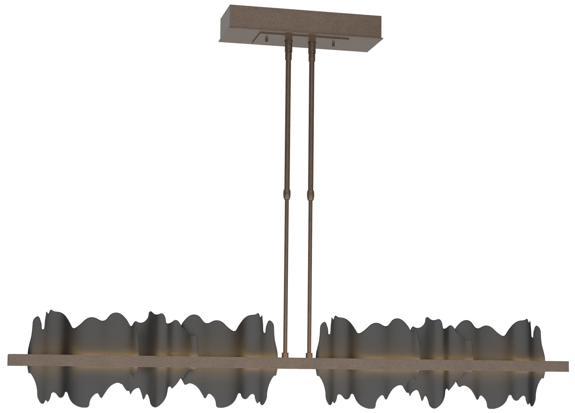 Hildene 51.9" Wide Large Bronze And Black LED Pendant - Made to Order