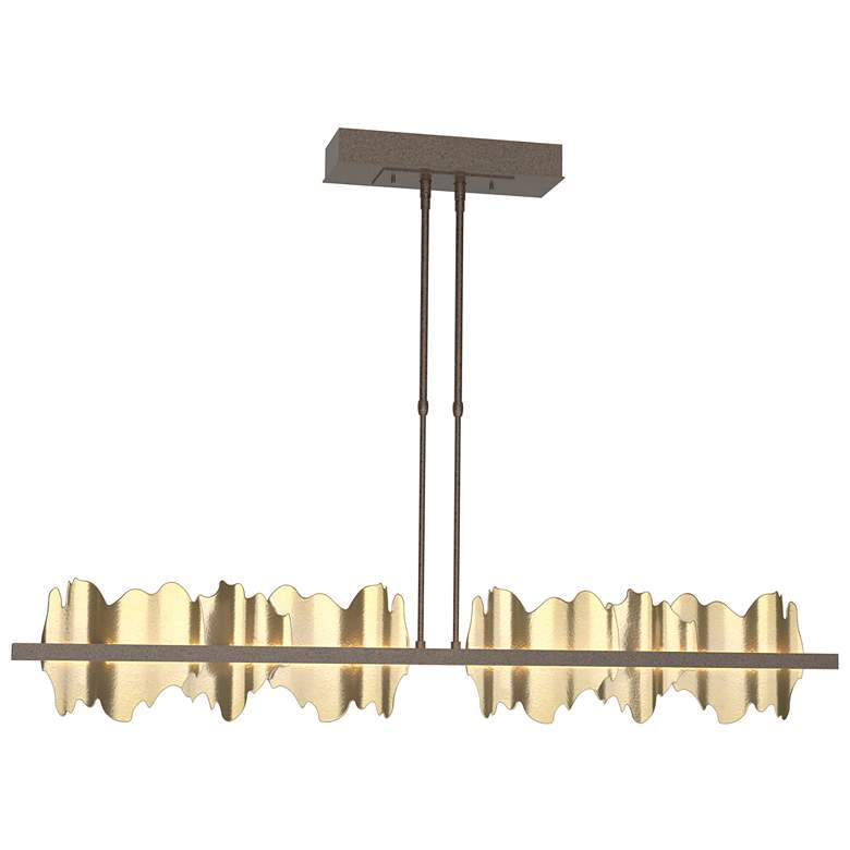Image 1 Hildene 51.9" Wide Large Bronze And Modern Brass LED Pendant