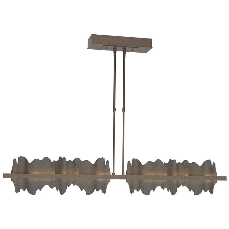 Image 1 Hildene 51.9" Wide Large Bronze And Natural Iron LED Pendant