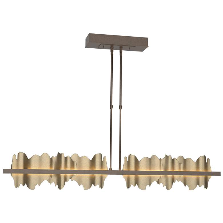 Image 1 Hildene 51.9" Wide Large Bronze And Soft Gold LED Pendant