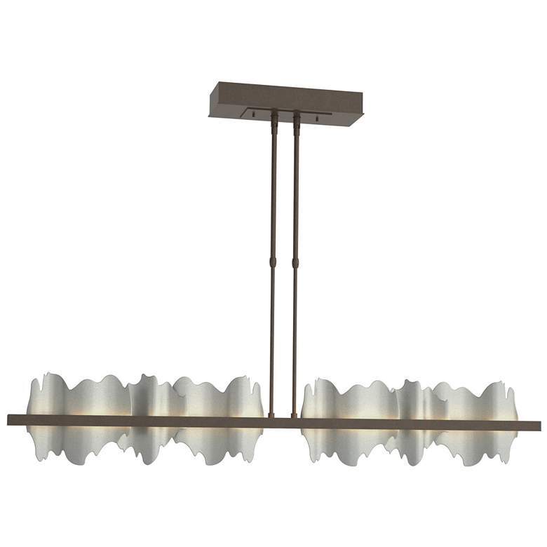 Image 1 Hildene 51.9" Wide Large Bronze And Vintage Platinum LED Pendant