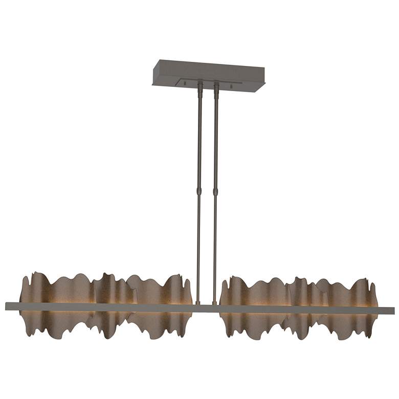 Image 1 Hildene 51.9" Wide Large Dark Smoke And Bronze LED Pendant