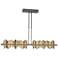 Hildene 51.9" Wide Large Dark Smoke And Soft Gold LED Pendant