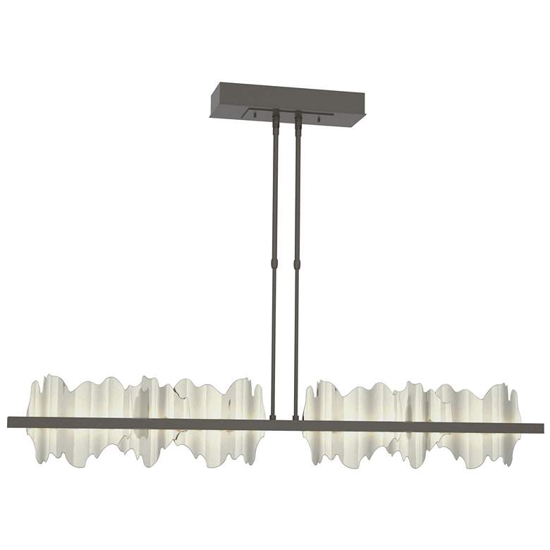 Image 1 Hildene 51.9" Wide Large Dark Smoke And Sterling LED Pendant