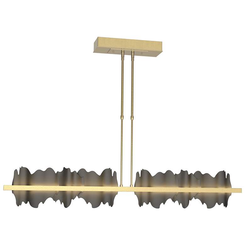 Image 1 Hildene 51.9" Wide Large Modern Brass And Black LED Pendant