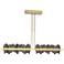 Hildene 51.9" Wide Large Modern Brass And Black LED Pendant