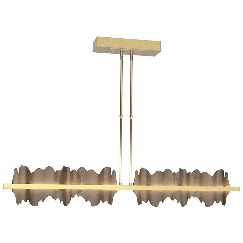 Image 1 Hildene 51.9" Wide Large Modern Brass And Bronze LED Pendant